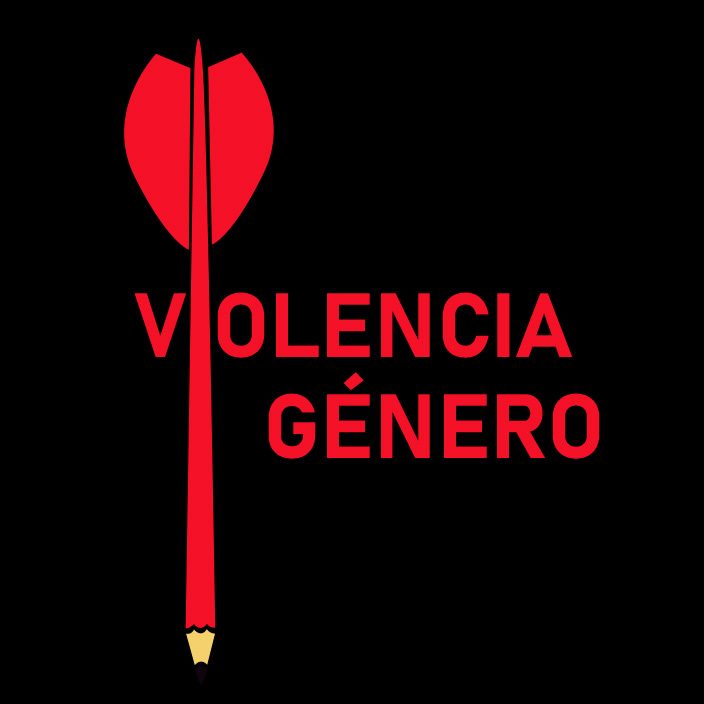 Imagen de los elementos principales que componen el cartel de concienciación contra la violencia de género. Juego entre tipografía y elemento visual